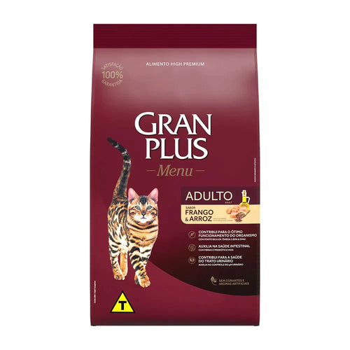 Gran Plus High Premium Gato Adulto Pollo y Arroz 1Kg Con Regalo