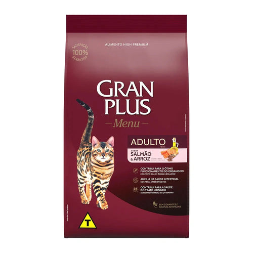 Gran Plus High Premium Gato Adulto Salmon y Arroz 3Kg con Regalo