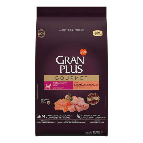Gran Plus Gourmet High Premium Adulto Mini Salmon y Pollo 10Kg con Regalo