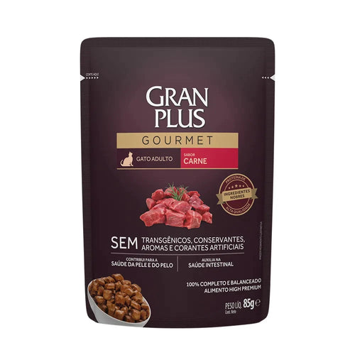 Gran Plus Gourmet Pouch Gato Adulto Carne 85g