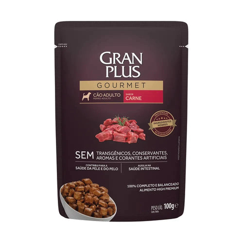Gran Plus Gourmet Pouch Perro Adulto Carne 100g