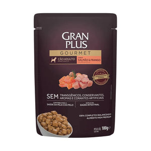 Gran Plus Gourmet Pouch Perro Adulto Salmon y Pollo 100g