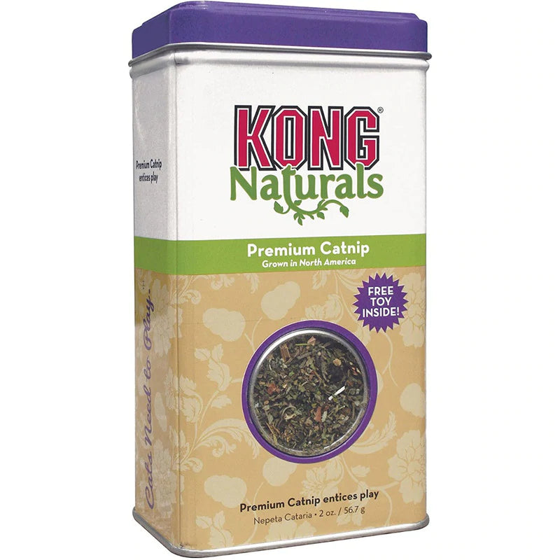 Hierba Gatera Super Premium Kong Catnip en Lata 56,7g