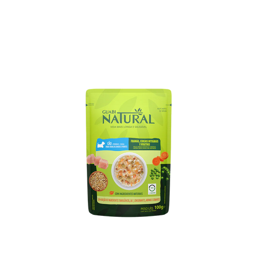 Guabi Natural Pouch Perro Adulto Pollo, Cereales y Vegetales 100g