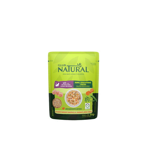 Guabi Natural Pouch Gato Adulto Pollo, Cereales y Vegetales 85g