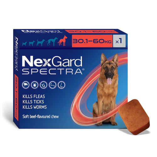 Nexgard Spectra Pastilla Antiparásito 30 a 60Kg (30 Días)