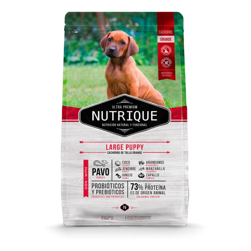Nutrique Ultra Premium Puppy Raza Grande 15kg con Regalo