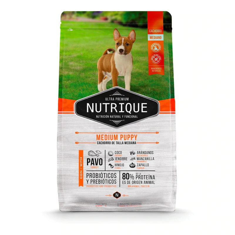 Nutrique Ultra Premium Puppy Raza Mediana 12kg con Regalo