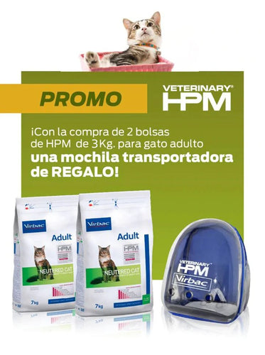 HPM Virbac Gatos Adultos Comunes y Castrados 6Kg con Mochila