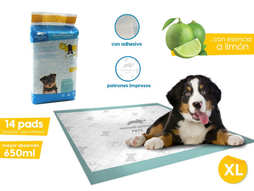 Pañales De Entrenamiento Con Aroma Animal Planet 14un XL (60x90cm)