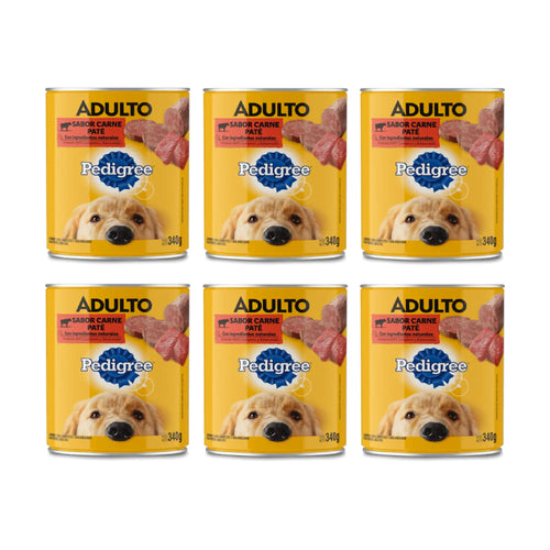 Pate Pedigree Perro Adulto Carne 340g x 6uds.