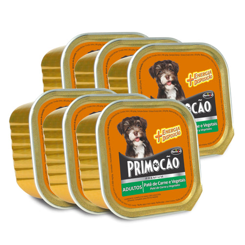 Pate Para Perros Primocao Carne y Vegetales 300g x 6uds