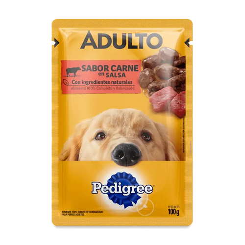 Pouch Pedigree Adulto Carne 100g