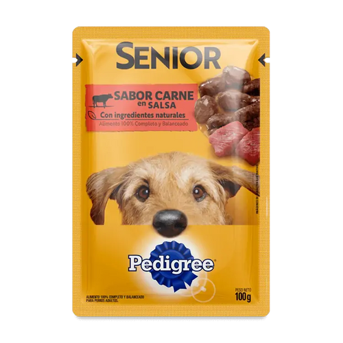 Pouch Pedigree Adulto Senior Carne 100g