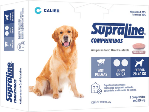 Pastilla Antipulgas Supraline Perros 20 A 40 Kg