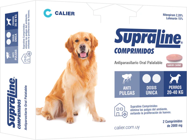 Pastilla Antipulgas Supraline Perros 20 A 40 Kg