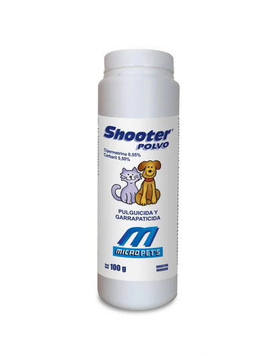 Shooter Polvo Talco Antipulgas y Garrapatas 100g