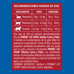 Cat Chow Adulto Carne y Pollo 8kg con 2 paté