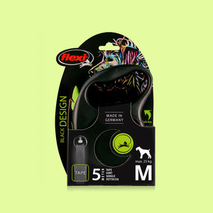 Correa Flexi Black Design Cordón M 5m Verde