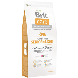 Brit Care Grain Free Senior & Light Salmón y Patata 12kg con Regalo
