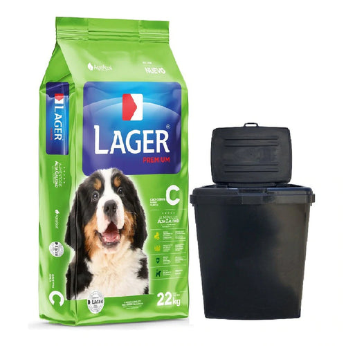 Lager Perro Cachorro 22kg con Contenedor