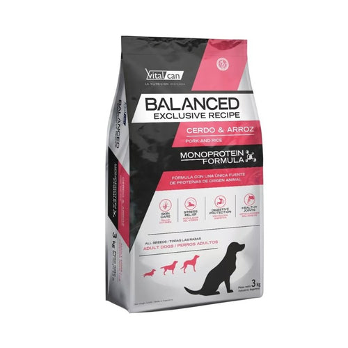 Vet Can Balanced Toda las Razas Cerdo y Arroz 3Kg con Regalo