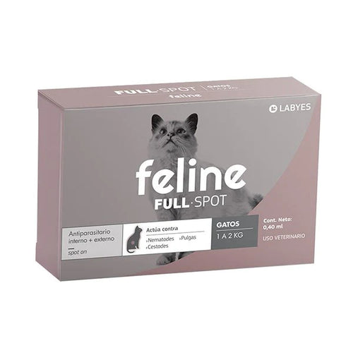 Pipeta Antiparasitaria Gatos Interno Externo 1 a 2Kg Feline Full Spot Labyes