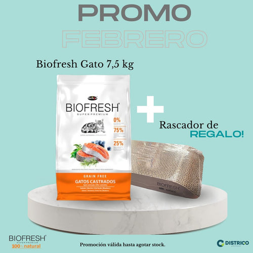 Biofresh Gatos Castrados 7.5Kg con Rascador de Regalo