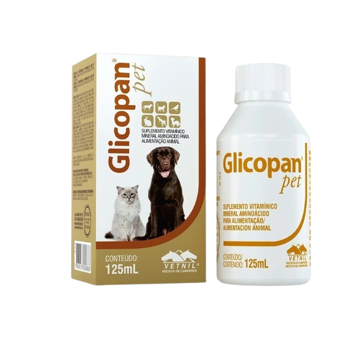 Glicopan Pet Vetnil Vitamínico Mineral Aminoácido 125ml