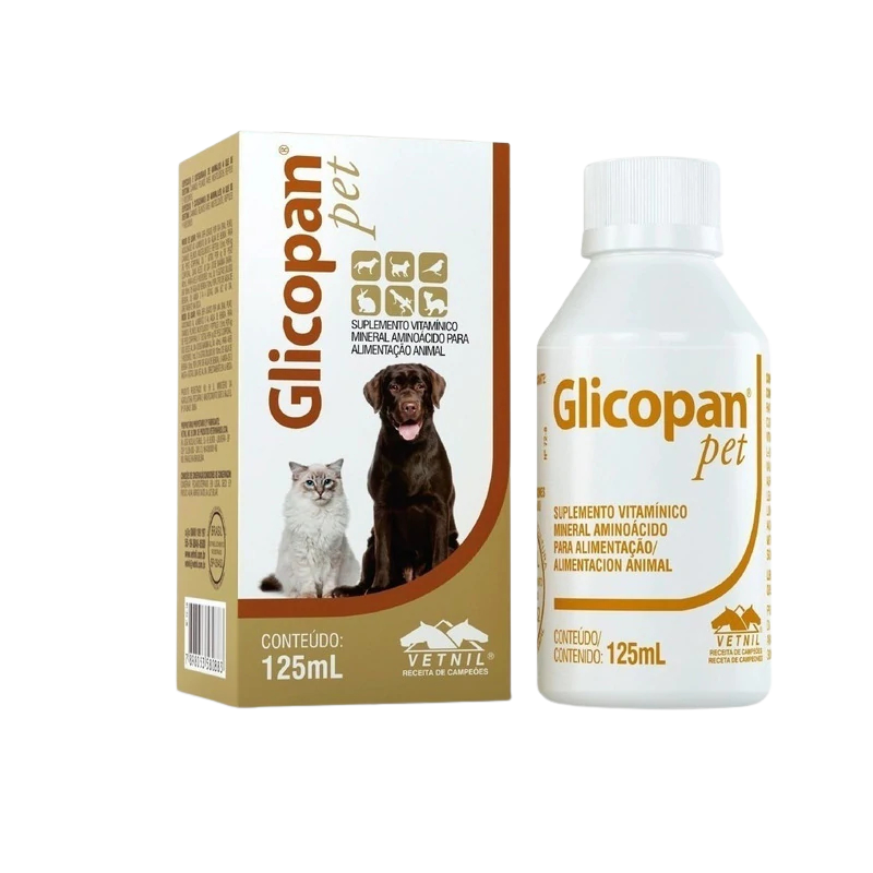 Glicopan Pet Vetnil Vitamínico Mineral Aminoácido 125ml
