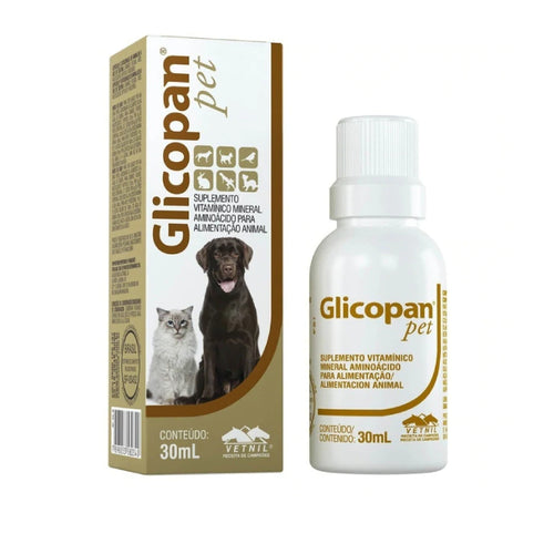 Glicopan Pet Vetnil Vitamínico Mineral Aminoácido 30ml