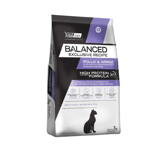 Vet Can Balanced Gato Adulto Pollo y Arroz 3Kg