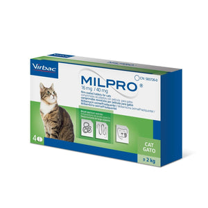 Milpro Virbac Desparasitante Interno Para Gato de Más de 2Kg