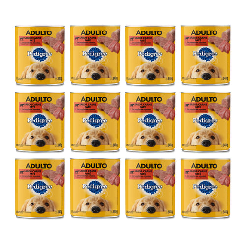 Pate Pedigree Perro Adulto Carne 340g x 12uds.