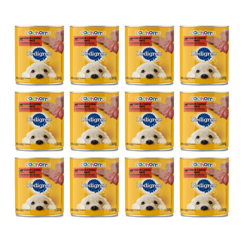 Pate Pedigree Perro Cachorro Carne 340g x 12uds.