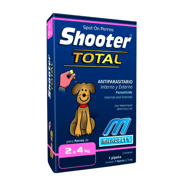 Pipeta Shooter Perros 2 a 4 kg Parásitos Internos y Externos 0,4ml