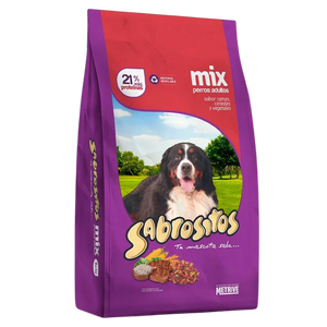 Sabrositos Perro Adulto Mix de Carne, Cereales y Vegetales 20+2Kg con Regalo
