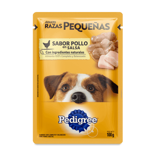 Pouch Pedigree Adulto Raza Pequeña Pollo 100g