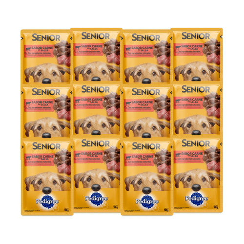 Pouch Pedigree Adulto Senior Carne 100g x 12uds.