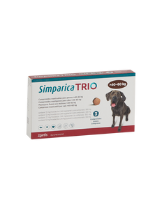 Simparica Trio 40 A 60 Kg X 3 comprimidos Parásitos Interno Y Externo