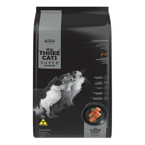Three Cats Super Premium Adulto Castrado 3Kg con Regalo
